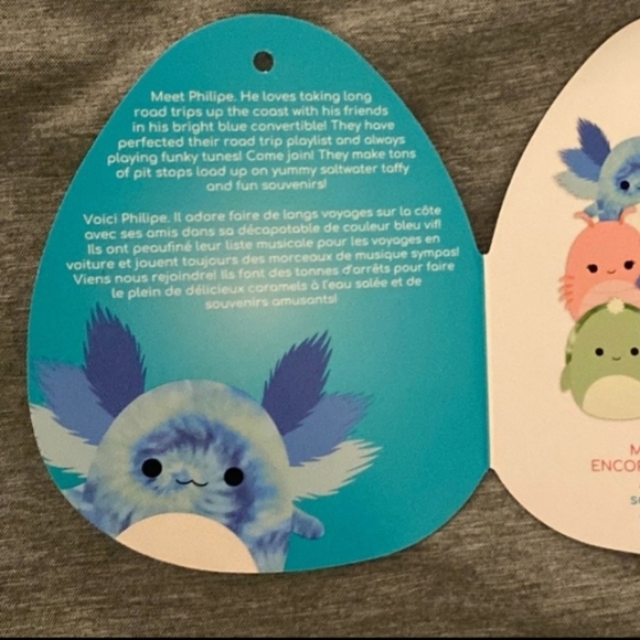 Squishdoo 14" Philipe the Axolotl - 2022 Squishmallow release - NWT New with Tag - Picture 4 of 5